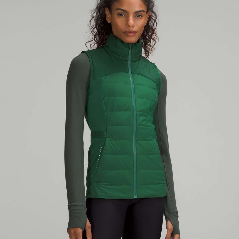 NWOT Lululemon Down for It All Vest Everglade Green